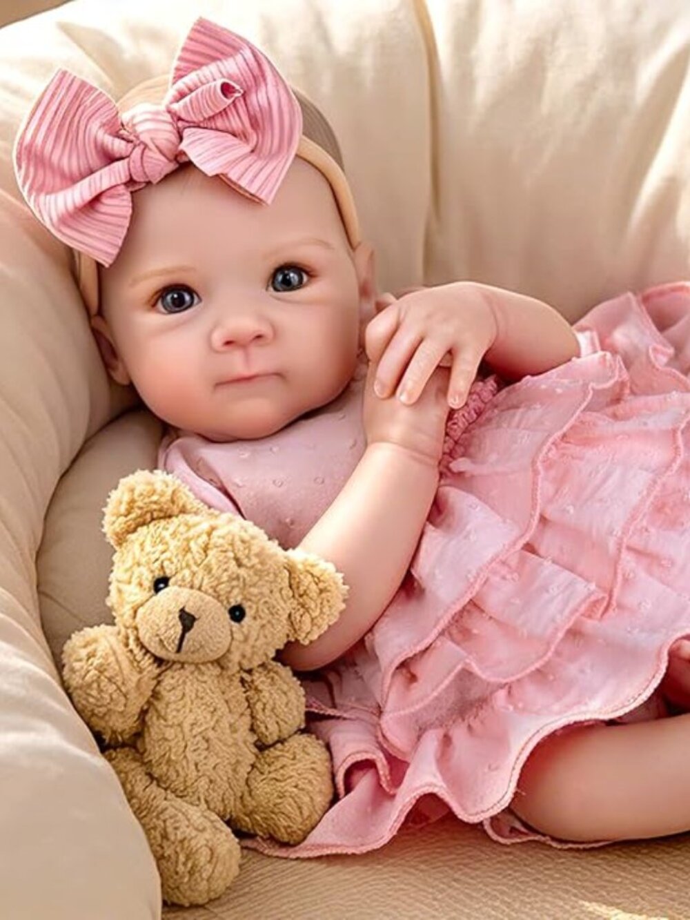 Realistic Reborn Baby Doll Girl – 20 Inch Lifelike Real Life